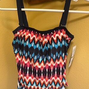 Maxine of Hollywood Multicolor One Piece Swimsuit